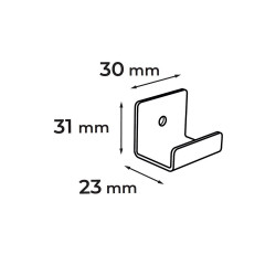 Lot de 2 crochets pour panneau tasseau noir mat - Sans marque