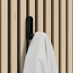 Lot de 2 crochets rabattables pour panneau tasseau noir mat de marque Sans marque, référence: B9834200
