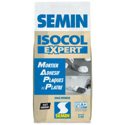 Mortier adhésif Isocol expert SEMIN, 5 kg de marque SEMIN, référence: B9834900