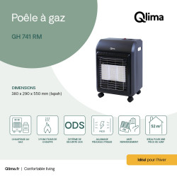 Chauffage à gaz GH 741 RM 4.1 kW QLIMA - QLIMA