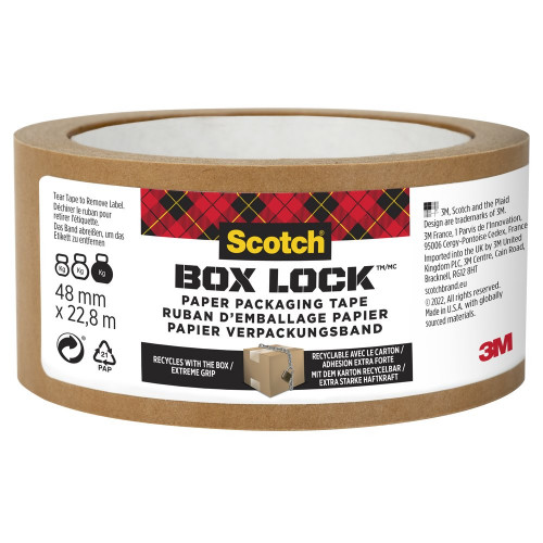 Ruban adhesif marron Box lock SCOTCH L.22.8 m x l.48 mm - SCOTCH