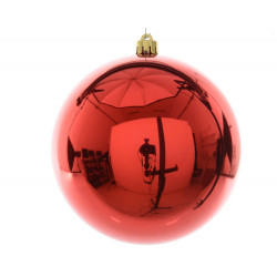 Boule Noel polystyrene d20cm rouge brillant unite de marque Sans marque, référence: B9857000