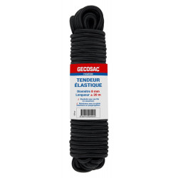 Tendeur Elastique 8mm longueur 20 mètres, noir de marque Sans marque, référence: B9873200