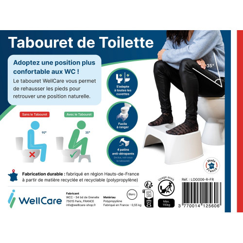 Tabouret blanc Physiologique - Sans marque