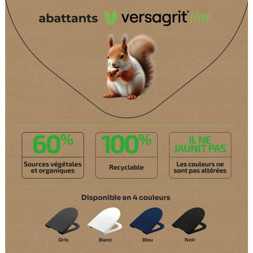 Abattant frein de chute versagrit® blanc MTK Fast clip - MTK