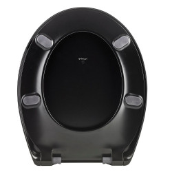Abattant wc versagrit fast clip frein de chute declip noir mtk - MTK