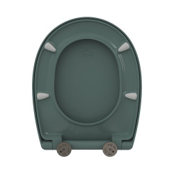 Abattant wc thermodur click & clean classic frein chute declip vert - BEMIS