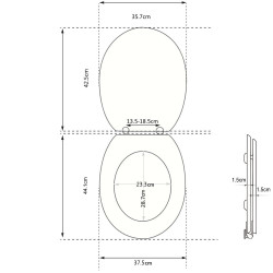 Abattant wc mdf sans fonction bleu sargasso sea bemis - BEMIS
