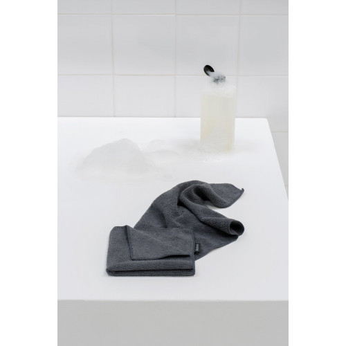 Lot de 2 chiffons microfibre Brabantia gris foncé - BRABANTIA