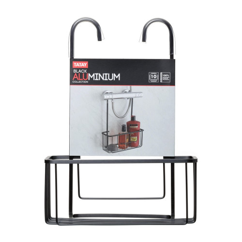 Etagère de bain / douche noir a suspendre Aluminium - TATAY