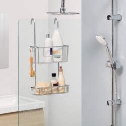 Etagere de bain et douche double chrome a suspendre de marque TATAY, référence: B9879800