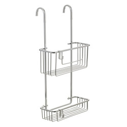 Etagere de bain et douche double chrome a suspendre - TATAY