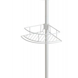 Etagère de bain / douche d'angle télescopique blanc à encastrer Lutrano - WENKO