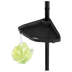 Etagère de bain / douche d'angle télescopique noir à encastrer Compact - WENKO
