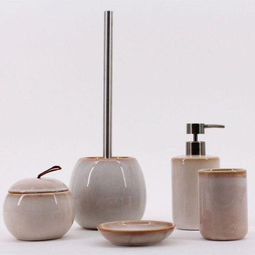 Gobelet de salle de bains Marsa beige NORASIA - AZAO