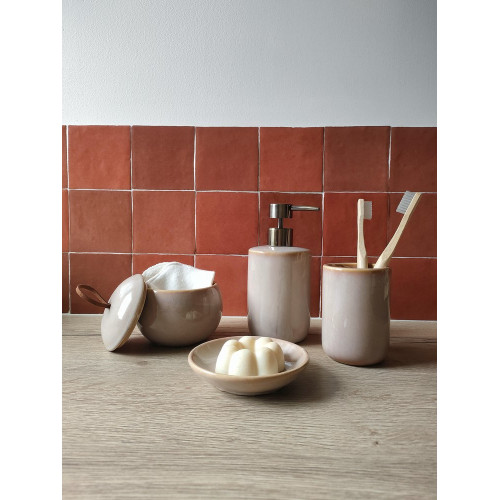 Gobelet de salle de bains Marsa beige NORASIA - AZAO