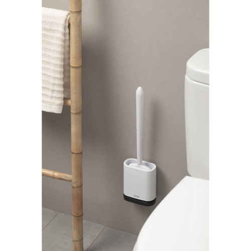 Pot avec brosse WC intégrée blanc adhésif Tatay TATAY - TATAY