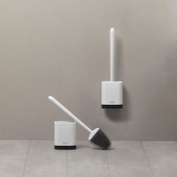Pot avec brosse WC intégrée blanc adhésif Tatay TATAY - TATAY
