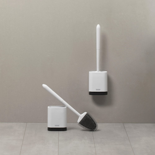 Pot avec brosse WC intégrée blanc adhésif Tatay TATAY - TATAY