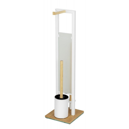 Combine brosse et porte-papier toilette Rivalta blanc - WENKO