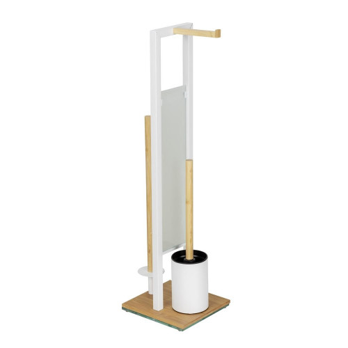 Combine brosse et porte-papier toilette Rivalta blanc - WENKO