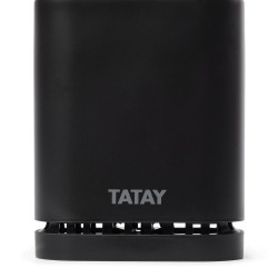 Pot avec brosse WC intégrée noir adhésif Silicone TATAY - TATAY