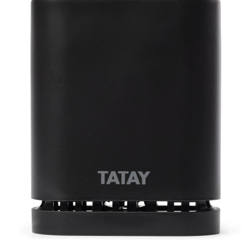 Pot avec brosse WC intégrée noir adhésif Silicone TATAY - TATAY