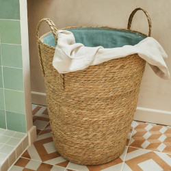 Panier à linge Folk l.40 x H.50 x P.40 cm - BOX & BEYOND