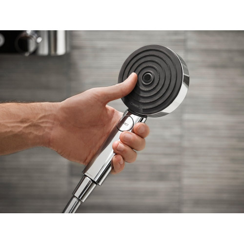Pommeau de douche 3 jets, flexible et barre chromé HANSGROHE Pulsify eco - HANSGROHE
