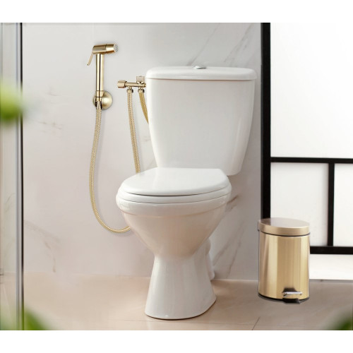 Kit hygiène WC 2 jets Or mâle / femelle 12 x 17/15 x 21 mm, MTK - Sans marque
