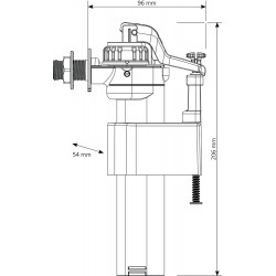 Robinet flotteur alimentation laterale 3/8 1px - Siamp