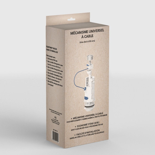 Mécanisme de chasse d'eau pour wc (set de valve) à câble - BEMIS