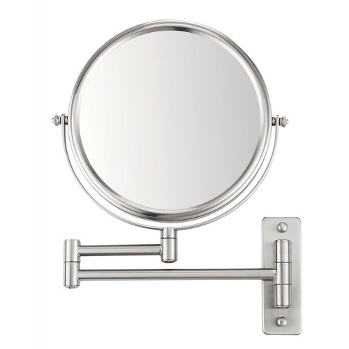 Miroir Grossissant X 5 Rond, H.20 X L.20 X P.0.5 Cm, Pivotant Chrome - Sans marque