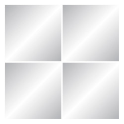 Set de 4 miroirs carrés 30x30cm - Sans marque