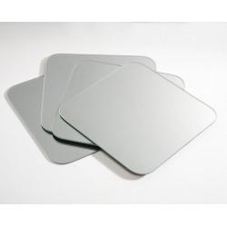 Set de 4 miroirs carres arrondis 20x20cm de marque Sans marque, référence: B9886900