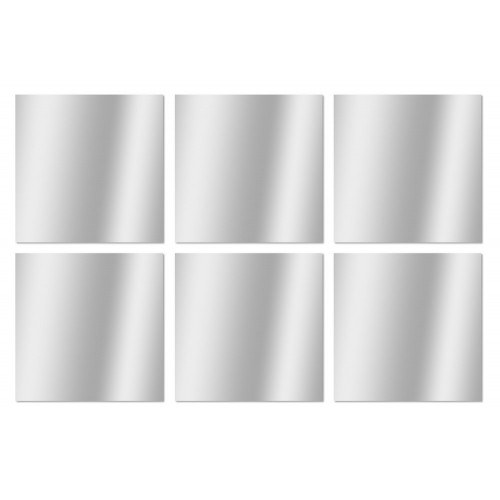 Set de 6 miroirs carrés 10x10cm - Sans marque