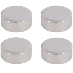 Jeu de 4 fixations miroirs rondes chromées de marque Sans marque, référence: B9887600