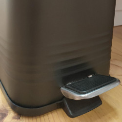 Poubelle de salle de bains 3 l noire Carry AZAO - AZAO