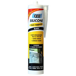 Silicone GEB, blanc, 280 + 10% ml de marque GEB, référence: B9889300