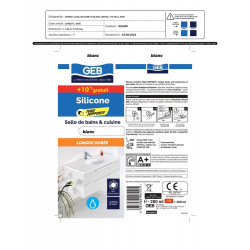 Silicone GEB, blanc, 280 + 10% ml - GEB
