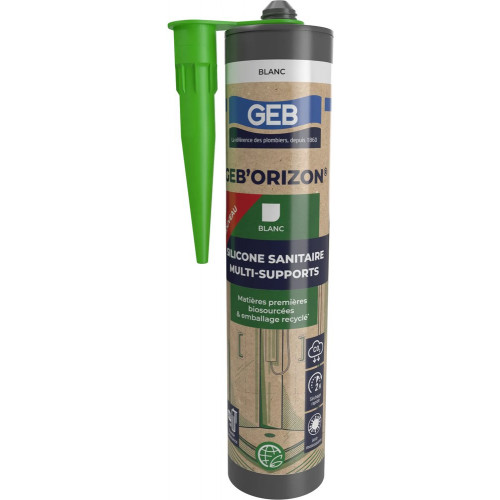 Silicone d'étanchéité 890950 GEB blanc, 310 ml - GEB