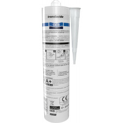 Silicone d'étanchéité 593351 GEB, translucide, 310 ml - GEB