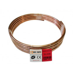 Tube d'alimentation cuivre recuit, Diam.10 x 12 mm, en couronne de 10 m de marque Sans marque, référence: B9890500