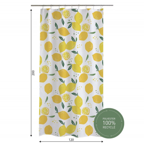 Rideau de douche 120 x 200 cm Citron zelie AZAO - AZAO