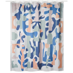 Rideau de douche 180 x 200 cm terracotta Solea MSV - MSV