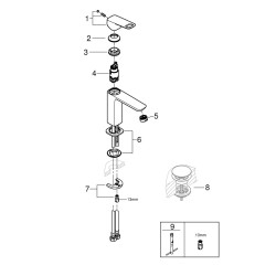 Mitigeur de lavabo chrome M, Clova Pulse, GROHE - GROHE
