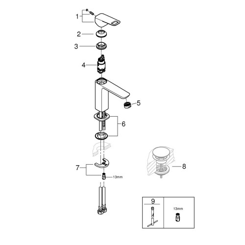 Mitigeur de lavabo chrome M, Clova Pulse, GROHE - GROHE