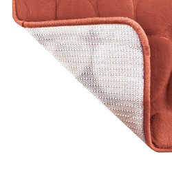 Tapis de bain l.40 x L.60 cm terracotta Galet - Sans marque