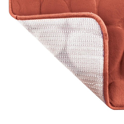 Tapis de bain l.40 x L.60 cm terracotta Galet - Sans marque