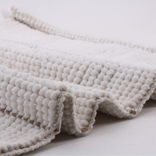 Tapis de bain, Felipe AZAO, l.50 x L.80 cm, ivoire - AZAO